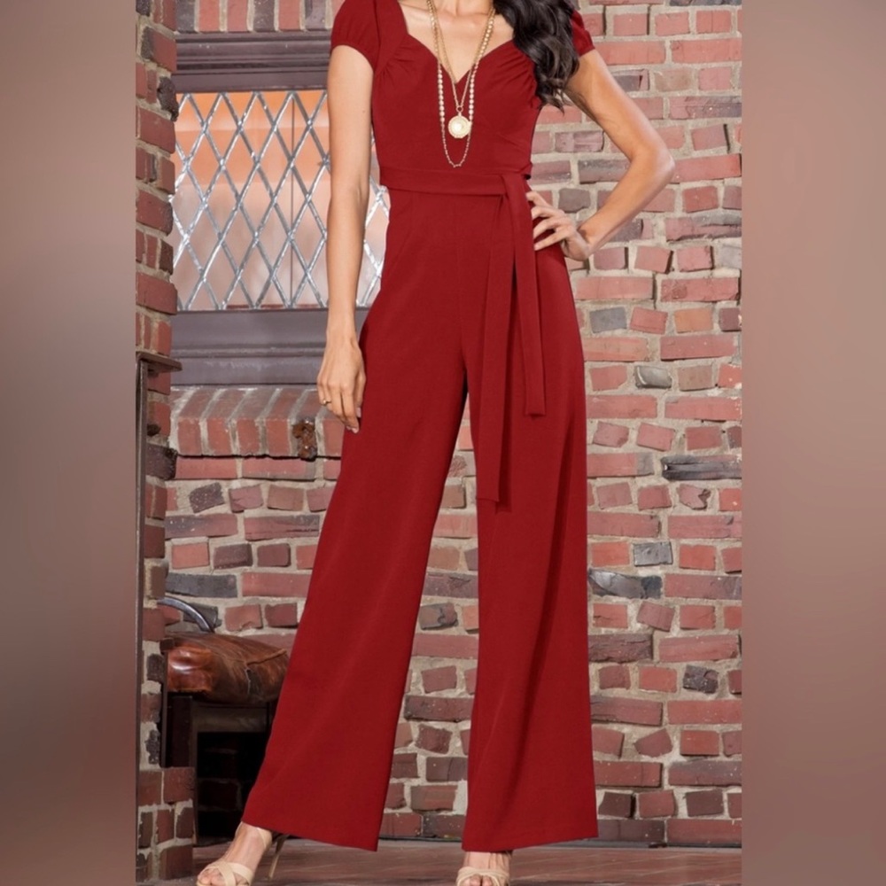 Stop Staring Large Barcelona Jumpsuit in Red